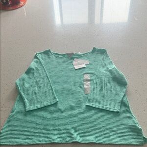 Mint Green Striped Top